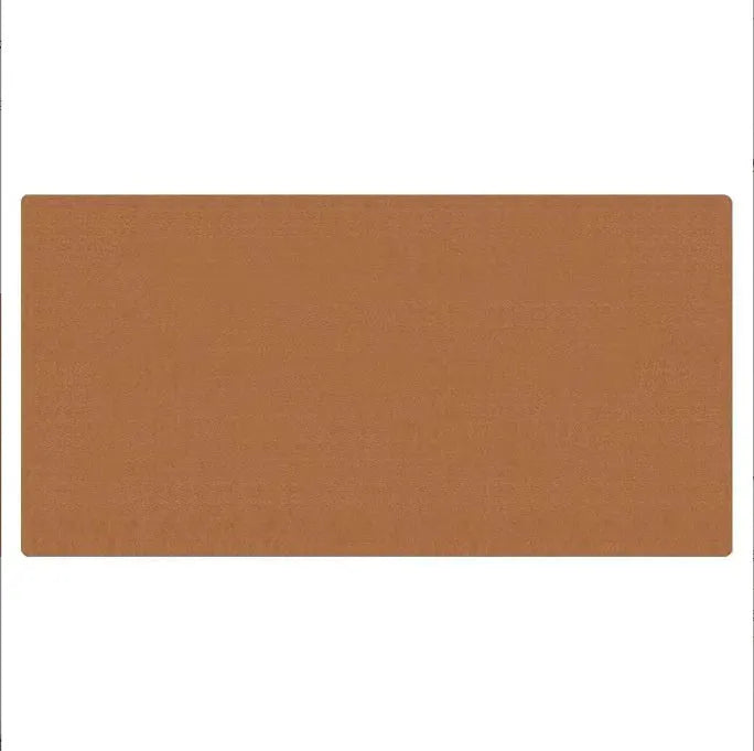 Felt mouse pad extra large thickened non-slip desk mat brown solid colour 800x400mm size