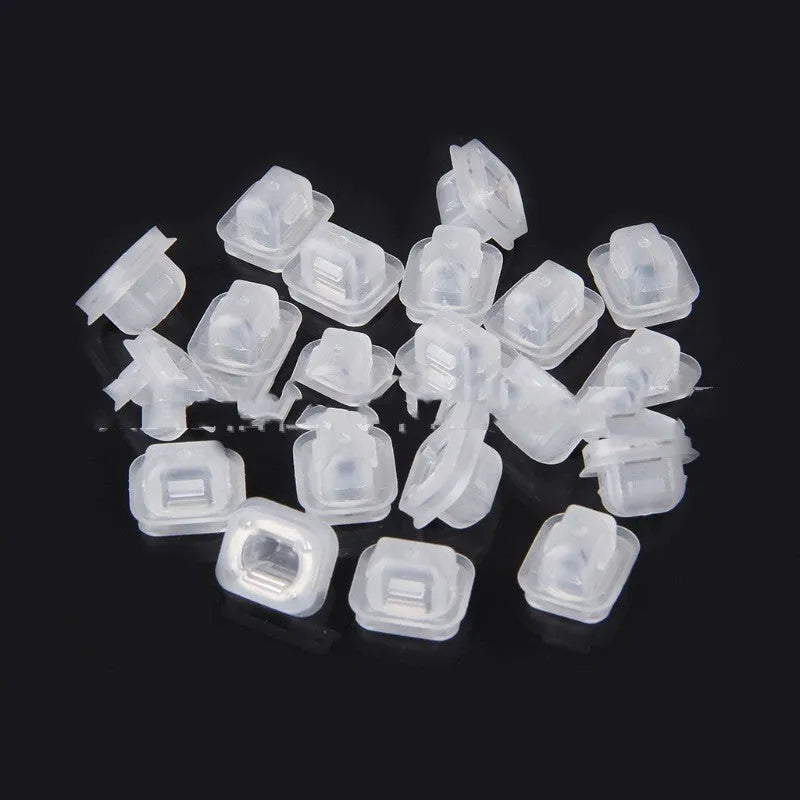 BMW E39 E38 interior trim clips showing 17.3mm plastic fasteners with peach wood pattern