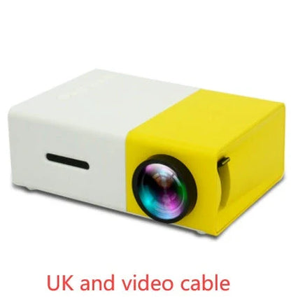 Portable home cinema mini projector with 3D HD LED display, HDMI, USB, and 1080P resolution