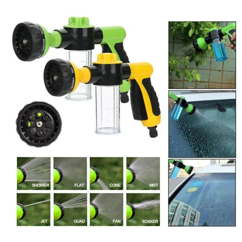 Multi-function high-pressure foam pot water gun set for car and home cleaning