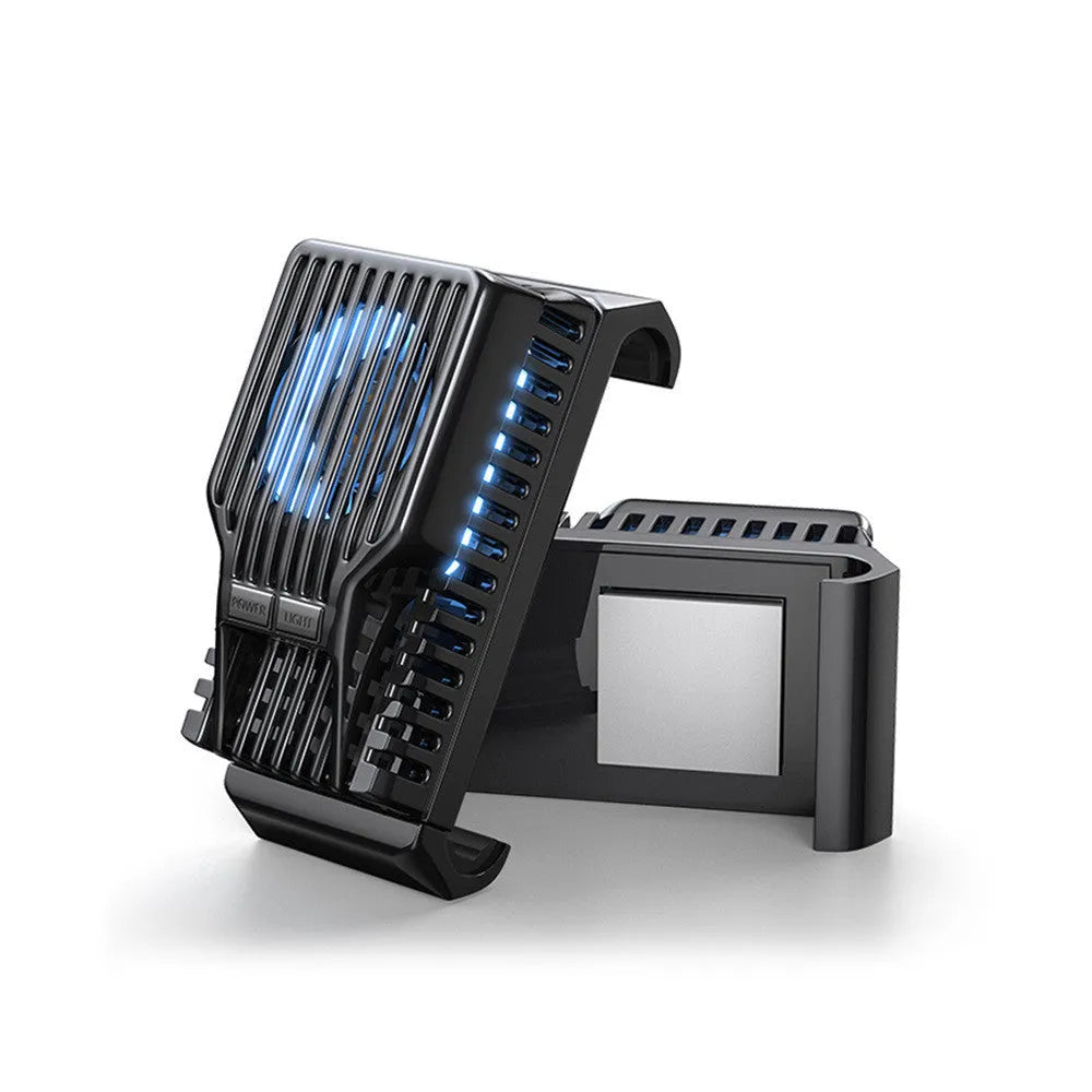 Black clip-on mobile phone radiator with aluminium alloy and ceramic construction for 4-7 inch smartphones