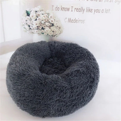 Round long hairy cat mattress in various colours and sizes for pet comfort