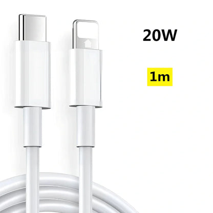Compact 20W PD charger in UK plug variant, 63x40x22mm size, for fast smartphone charging with safety features