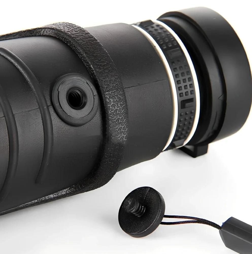 Black 40X60 HD monocular telescope with iPhone clip and tripod, 53x150mm size for 40x zoom outdoor viewing