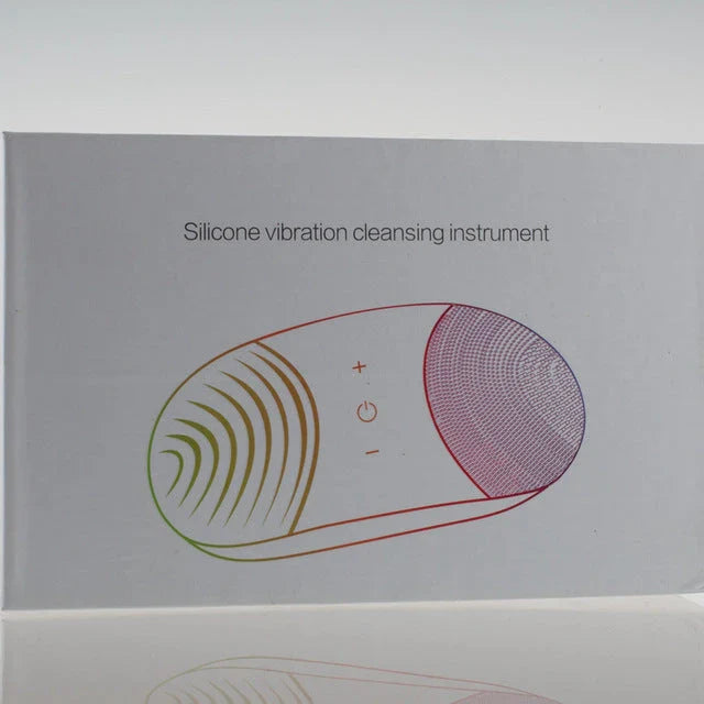 Rose red electric cleansing instrument with ultrasound function for deep skin cleansing