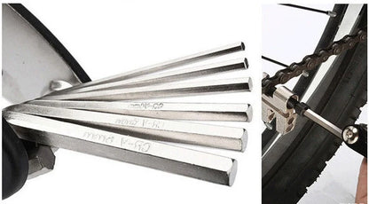 Compact Bicycle Repair Combination Tool in silver, dimensions 9x4.5x2.5cm, weight 210g