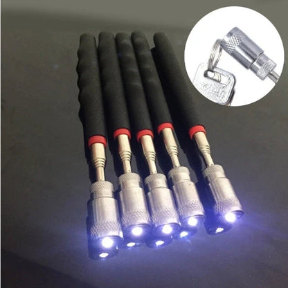 LED Magnetic Pick Up Tool with telescopic shaft and LED light for retrieving small metal parts