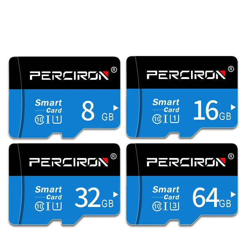 High speed memory card for dash cam recording, 16GB to 128GB capacity, black casing