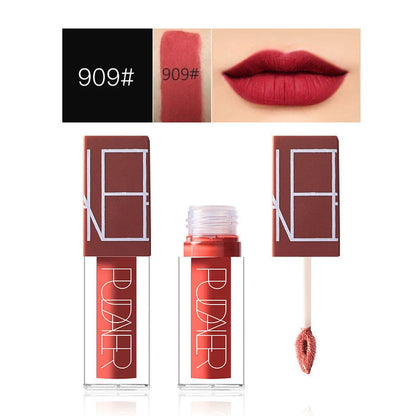 Velvet liquid lipstick with matte finish, 2.1cm diameter, 8.3cm length, five nude shade options