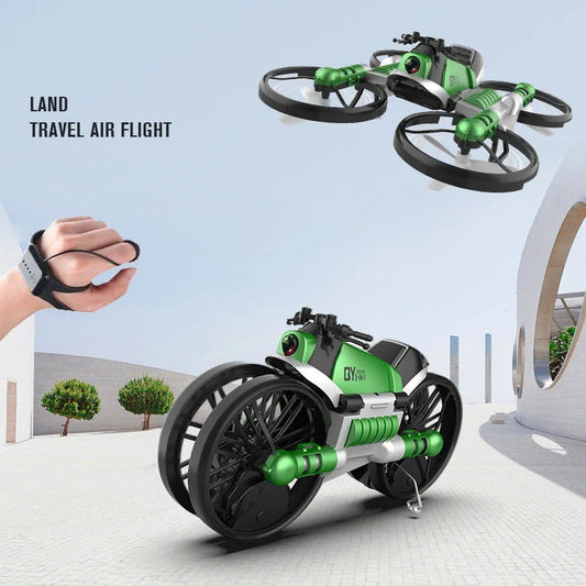 WiFi FPV RC Drone Motorcycle 2 in 1 with camera for aerial and terrestrial fun