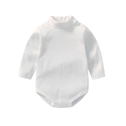 Cotton baby bodysuit with snap closures in multiple colours and sizes for New Zealand infants