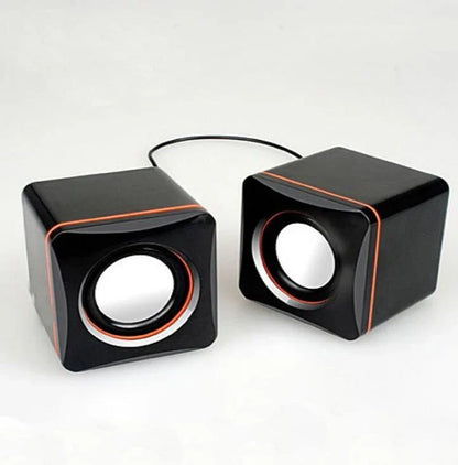 Mini Portable USB Wired Desktop Speaker with adjustable volume and compact design
