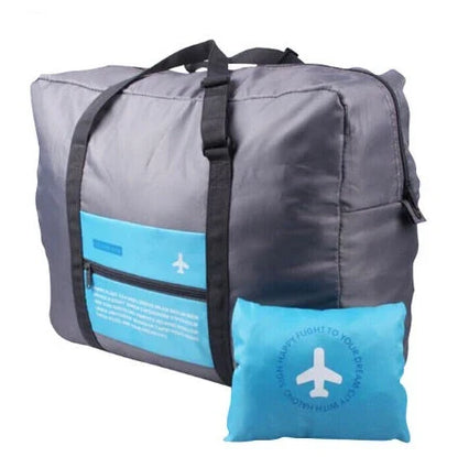 Large capacity waterproof nylon foldable travel duffel bag in multiple colors