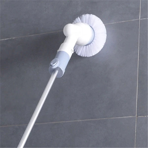 Electrical Toilet Brush with wireless charging and adjustable handle for comprehensive cleaning