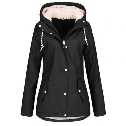 Women's outdoor winter jacket in Army Green, Black or Yellow with size range M to 4XL