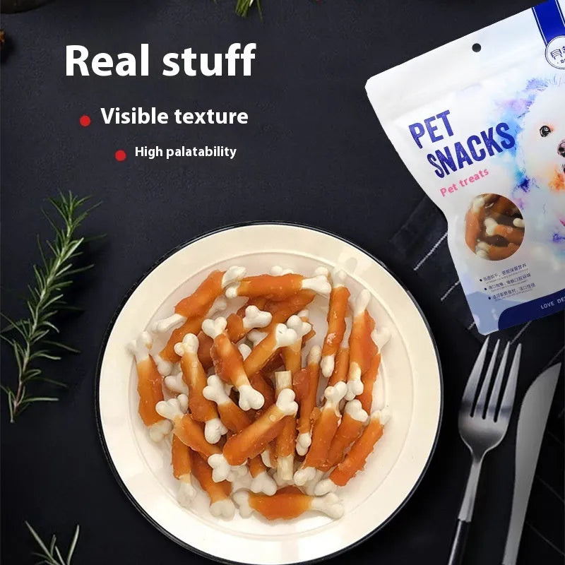 Betty Chicken Wrapped Calcium Bone dog treats 400g bag