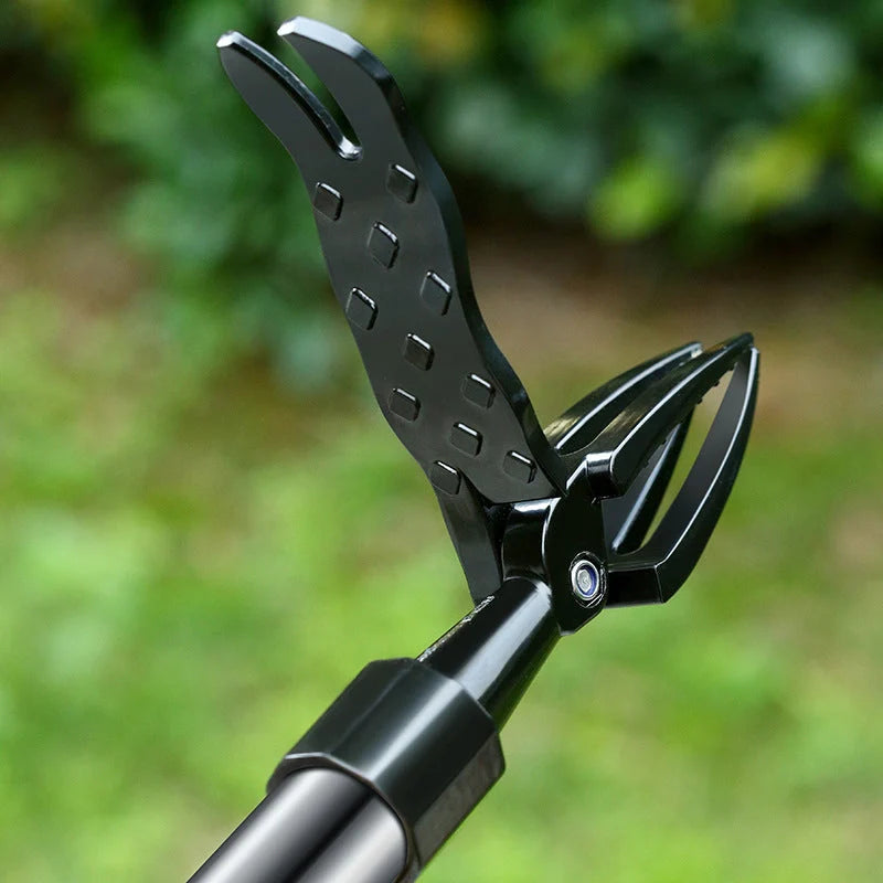 Standing Weeding Uproot Tool in black, made from alloy and stainless steel