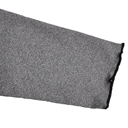 Women's rib sunken stripe half-high collar long sleeves t-shirt in various colors