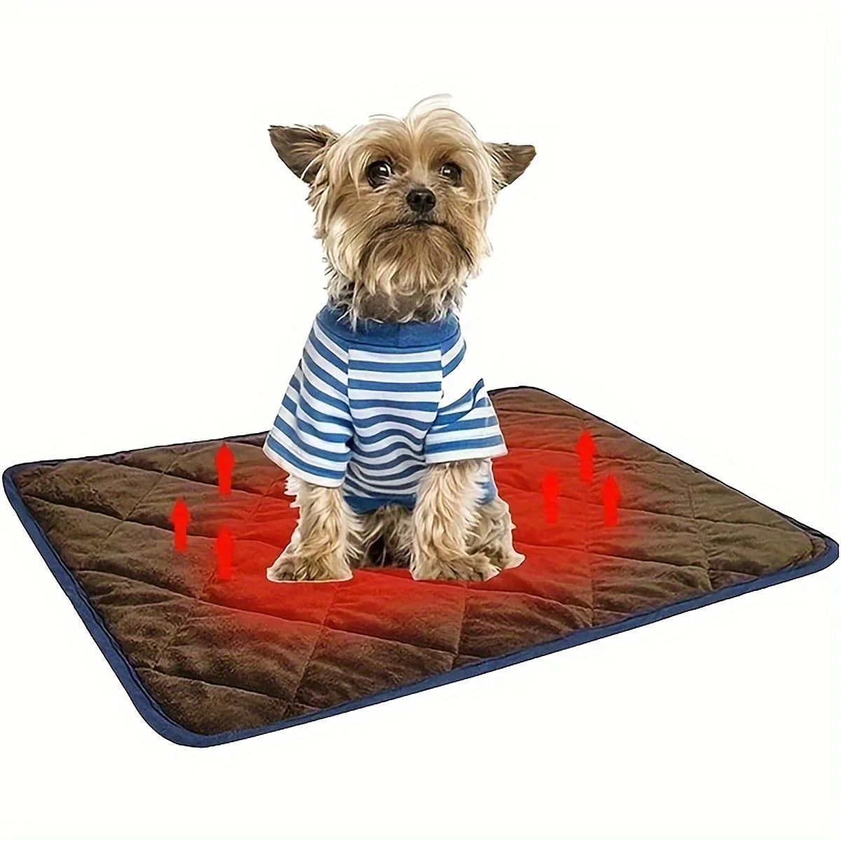 Self-heating thermal pet pad for dogs and cats with non-slip bottom