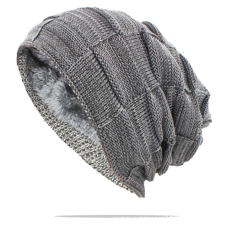 Unisex wool knitted beanie in various colors for winter warmth