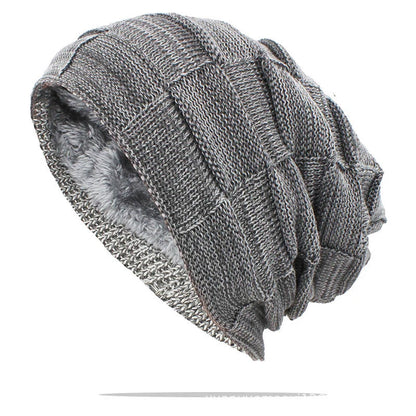 Unisex wool knitted beanie in various colors for winter warmth