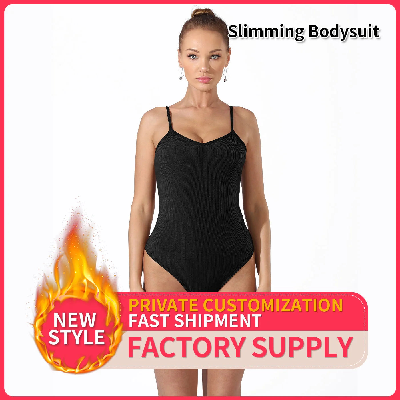 Women's solid colour bodysuit in black and coffee, sizes S to 4XL