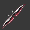 Large shark design car body sticker on PVC vinyl for vehicle decoration