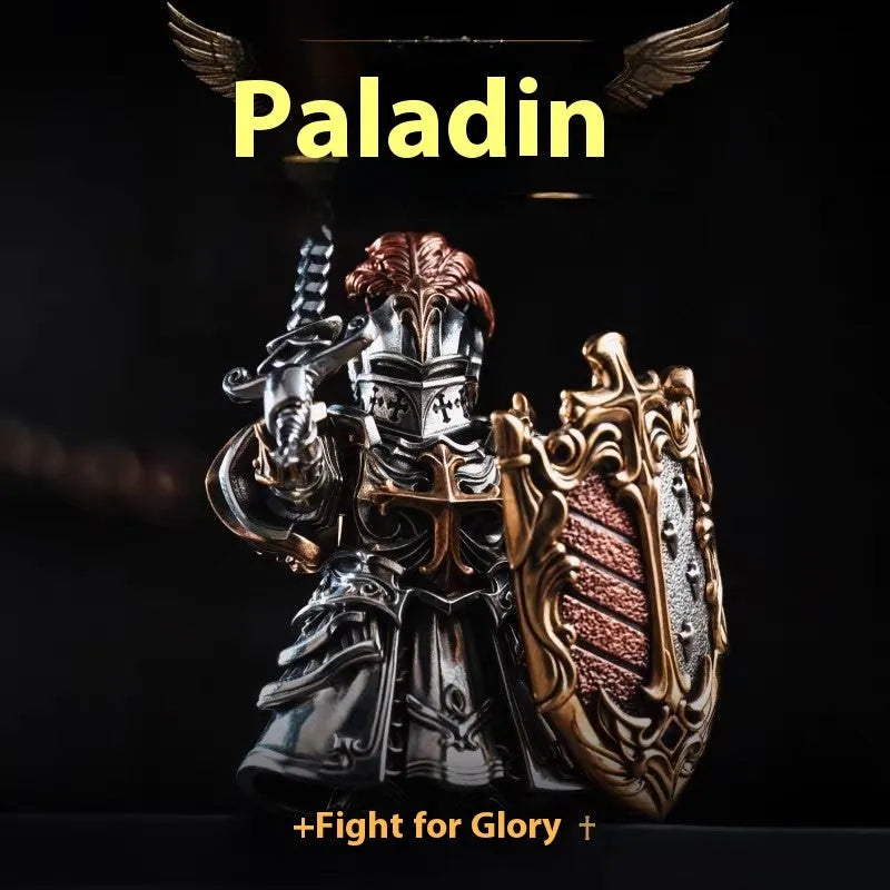 Copper Paladin national style decorative ornament set with holy sword and shield on a table