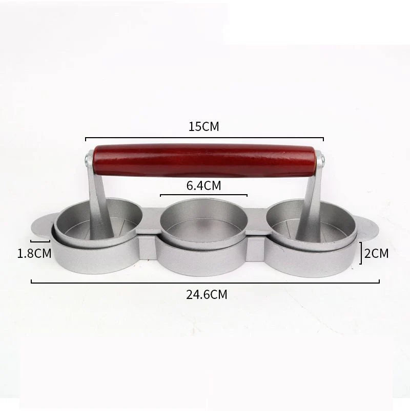 Aluminum alloy hamburger press mould for making uniform patties
