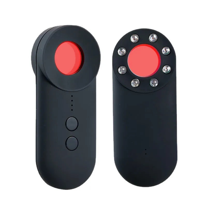 Black GPS signal detector with ABS housing measuring 93.8mm length with micro USB charging port