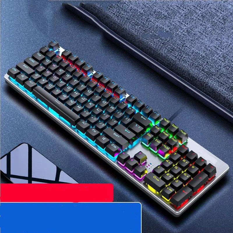 AOC GK410 full-size mechanical keyboard with metal case and backlit keys