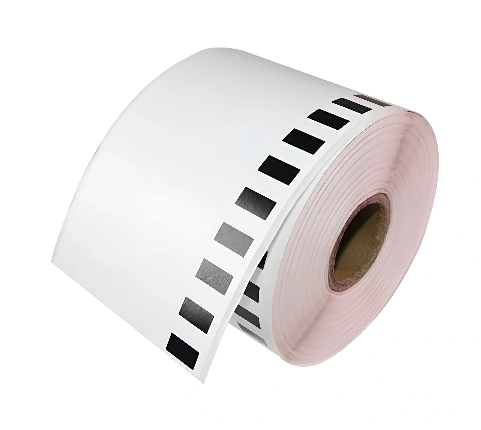 Roll of 62mm x 30.48m continuous adhesive labels compatible with Brother QL-700, white backing for DK-22205 printing