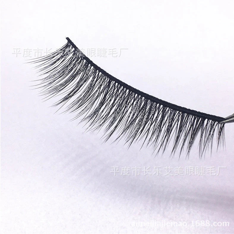 3D-16 mink hair false eyelashes with natural eye tail elongation and cotton terminals