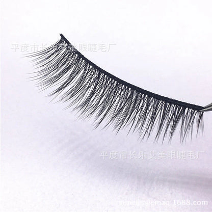 3D-16 mink hair false eyelashes with natural eye tail elongation and cotton terminals