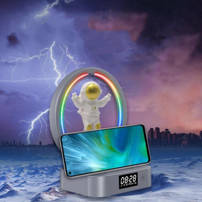 Magnetic Levitation Bluetooth Speaker with dynamic RGB lighting and multi-functional features