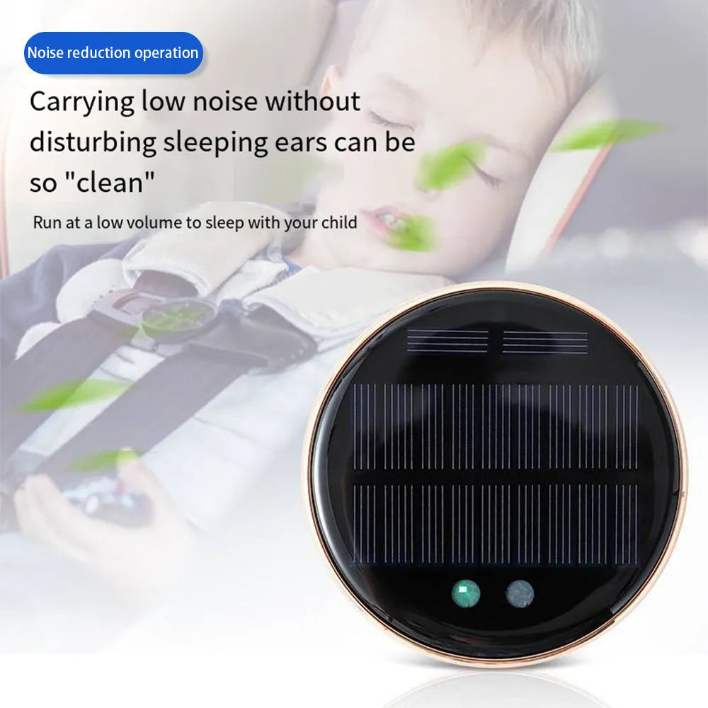 Solar-powered car air humidifier mounted in vehicle air conditioning outlet