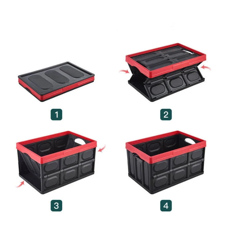 Non-woven folding storage box in various colours for car and home organisation