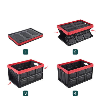 Non-woven folding storage box in various colours for car and home organisation