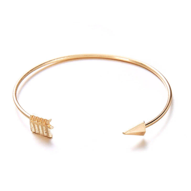 Stylish vintage cuff arrow knotted bracelet made with high-quality alloy materials and an elegant electroplated finish