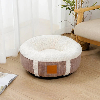 Winter lamb wool pet bed in various sizes and colors for pet warmth and comfort