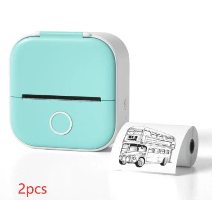 Portable Mini Thermal Label Printer with Bluetooth connectivity in various colours