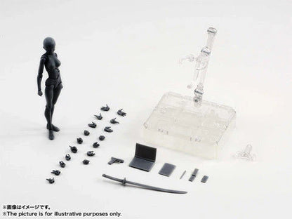 Articulated human mannequin kits for artists with interchangeable accessories