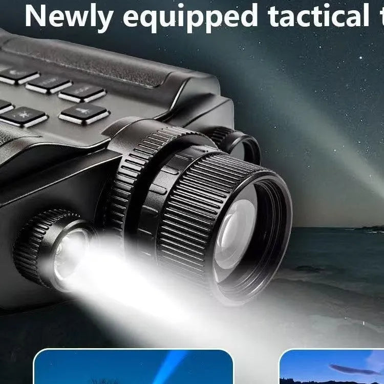 Z9 Standard infrared night vision binocular telescope with 8x magnification and 5K recording, black body