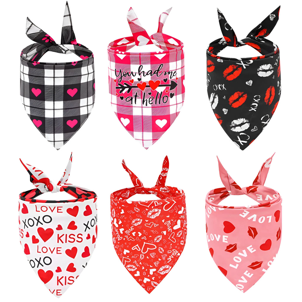 Triangle polyester pet scarf with cartoon print, size L 70x48x48cm, for general dog use