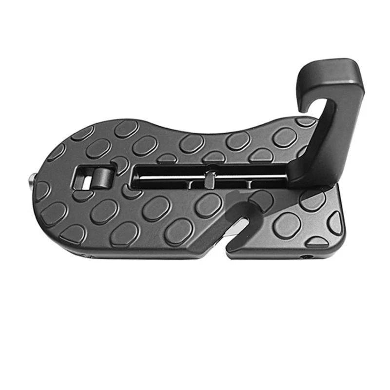 Premium Car Assist Pedal made of durable aluminum alloy with adjustable design and integrated hook for hands-free convenience and productivity in your vehicle