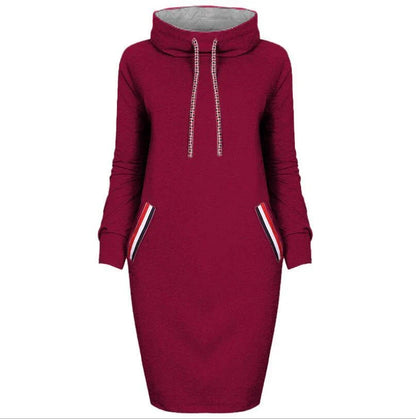 Elegant long sleeve midi dress in various colors, perfect for casual or formal occasions