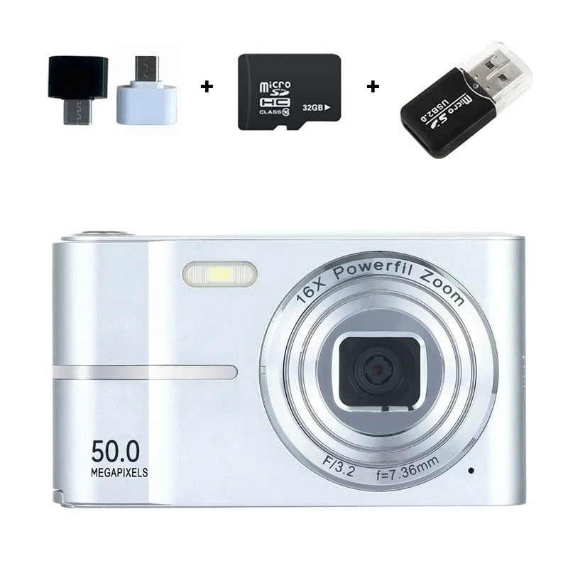 4K HD student digital camera in compact design with manual controls