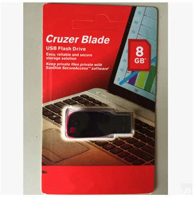 Black plastic USB flash drive with rotating protective cap showing waterproof and shockproof features