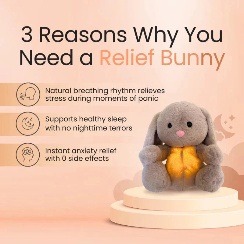 Comforting Breathing Bunny Plush - Soothing Sensory Toy for Newborns and Infants