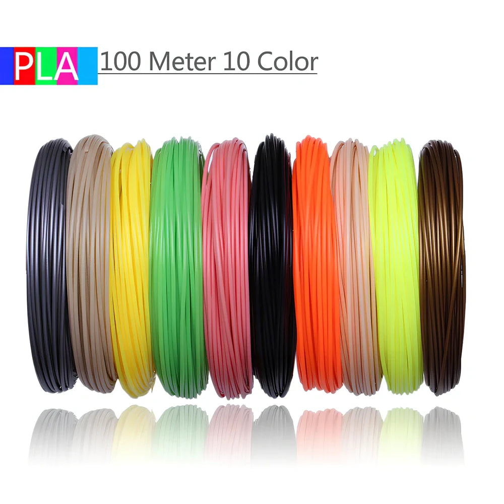 ABS and PLA filament consumables in 20 colours for 3D printing pens, 200m length circular strips